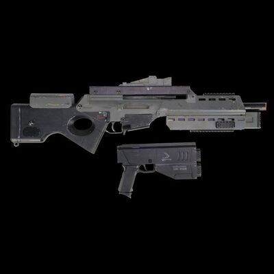 Lot # 310: The Expanse (2015-2022): UN Guard Rifle with Belter Pistol