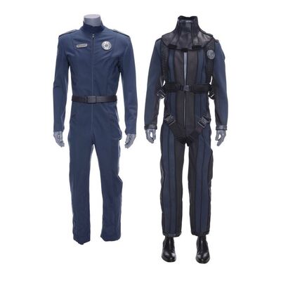 Lot # 324: The Expanse (2015-2022): UNN Lt. Porter's (Jordan Dawson) talking to Avasarala Suit and Vac Suit