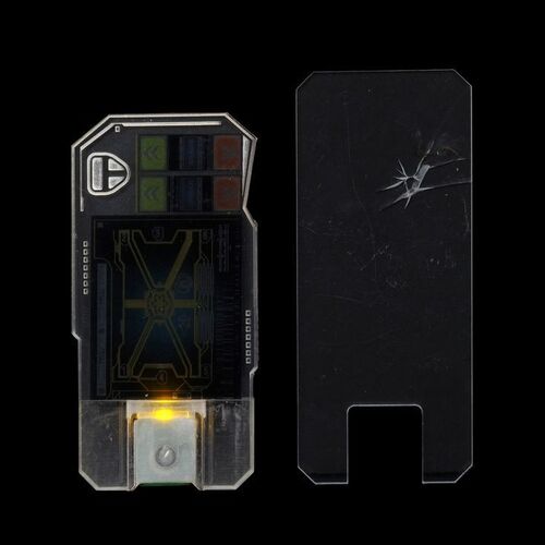 Lot # 330: The Expanse (2015-2022): Tycho Station Belter Light-up Comm Device and Broken Screen Belter Comm Device