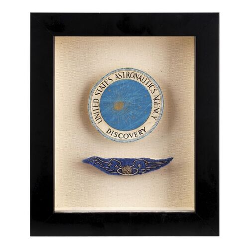 1. Framed Pair of Discovery Crew Mission Patches ### 2001: A SPACE ODYSSEY (1968)