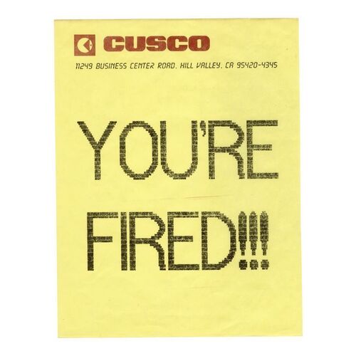 23. Marty McFly's (Michael J. Fox) Termination Fax ### BACK TO THE FUTURE PART II (1989)