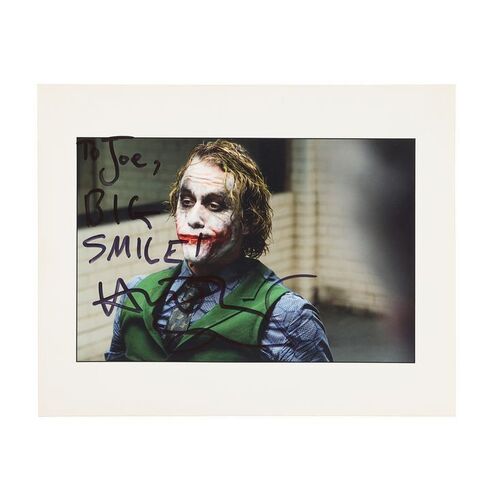 40. Heath Ledger-Autographed Joker Photo ### BATMAN: THE DARK KNIGHT (2008)