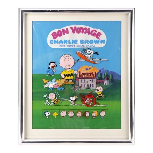 86. Framed Hand-Illustrated Poster Artwork ### BON VOYAGE, CHARLIE BROWN (AND DON'T COME BACK!!) (1980)
