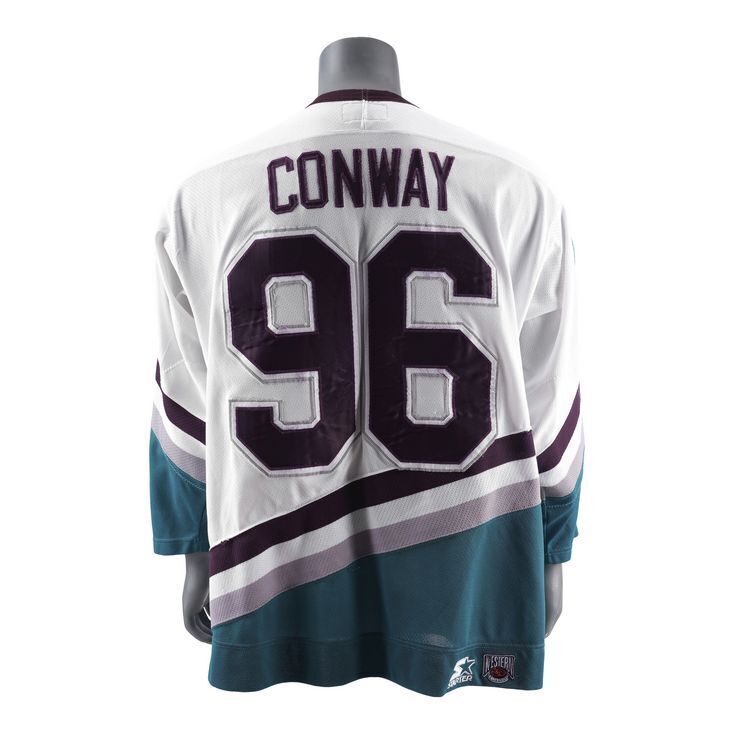 Lot 102 D3 THE MIGHTY DUCKS 1996 Charlie Conway s Joshua Jackson Mighty Ducks Hockey Jersey