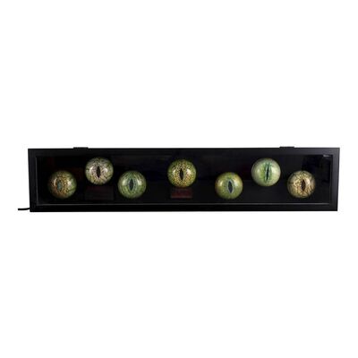 195. Set of Seven Velociraptor Paint Test Eyes Light-Up Display ### JURASSIC PARK (1993)