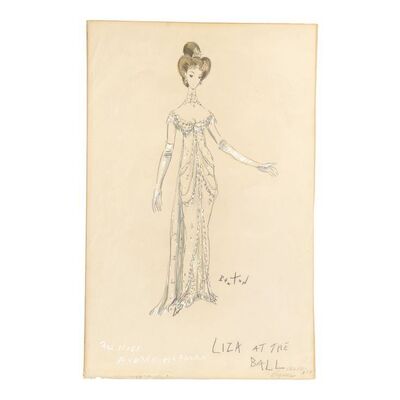 243. Hand-Drawn Cecil Beaton Eliza Doolittle (Audrey Hepburn) Embassy Ball Costume Sketch ### MY FAIR LADY (1964)