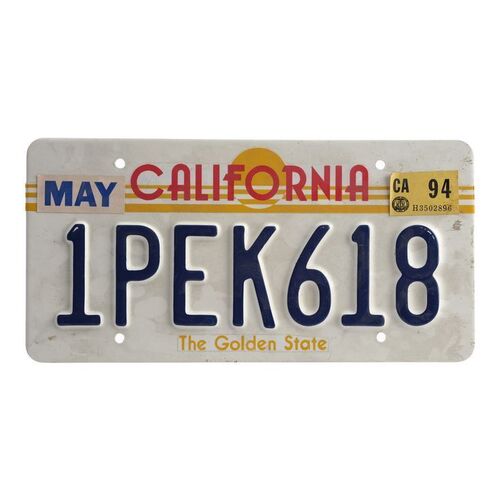 265. Butch Coolidge's (Bruce Willis) Rear License Plate ### PULP FICTION (1994)