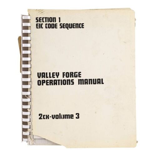297. Douglas Trumbull Collection: Screen-Matched Valley Forge Manual ### SILENT RUNNING (1972)
