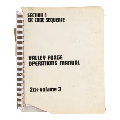 297. Douglas Trumbull Collection: Screen-Matched Valley Forge Manual ### SILENT RUNNING (1972)