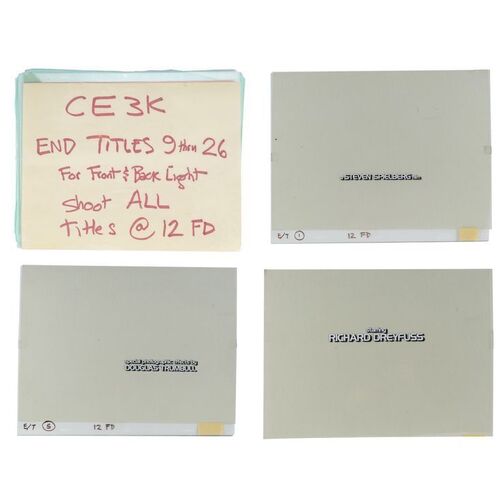 312. Douglas Trumbull Collection: On-Camera End Credit Transparencies ### CLOSE ENCOUNTERS OF THE THIRD KIND (1977)