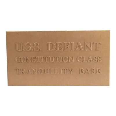 322. Michael and Denise Okuda Collection: "In A Mirror, Darkly" USS Defiant Dedication Plaque ### STAR TREK: ENTERPRISE (T.V. SERIES, 2005)