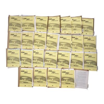 330. Michael and Denise Okuda Collection: Set of Season 6 Scripts ### STAR TREK: THE NEXT GENERATION (T.V. SERIES, 1992 - 1993)