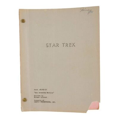 358. Leonard Nimoy's Personal Script for Episode "The Doomsday Machine" ### STAR TREK: THE ORIGINAL SERIES (1966-1969)