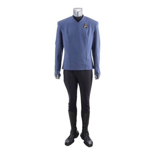386. Spock's (Ethan Peck) Starfleet Costume with Badge ### STAR TREK: STRANGE NEW WORLDS (T.V. SERIES 2022 -PRESENT)