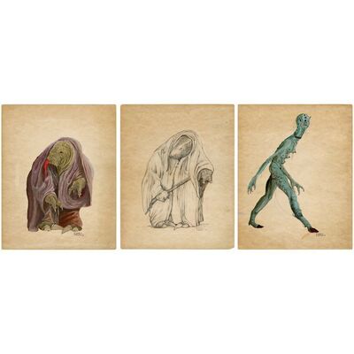 399. Phil Tippett Collection: Set of Three Hand-Drawn Phil Tippett Cantina Character Concept Artworks ### STAR WARS: A NEW HOPE (1977)
