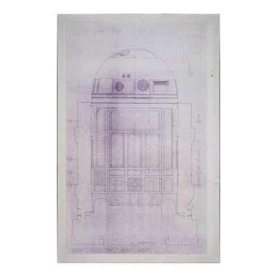 401. Linen-Backed Full-Scale Rear Elevation "Robot R2" Production Blueprint ### STAR WARS: A NEW HOPE (1977)