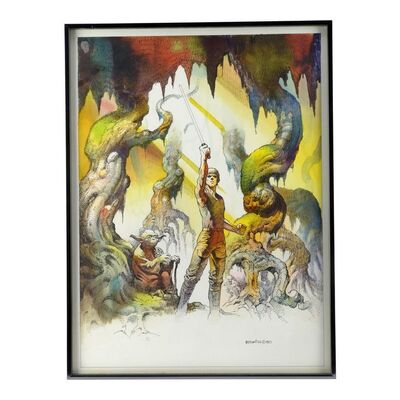 408. William Plumb Collection: Framed Hand-Drawn Boris Vallejo Luke and Yoda on Dagobah Poster Comp ### STAR WARS: THE EMPIRE STRIKES BACK (1980)