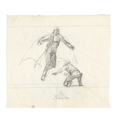 412. Hand-Drawn Ralph McQuarrie Luke Skywalker and Darth Vader Concept Sketch ### STAR WARS: THE EMPIRE STRIKES BACK (1980)