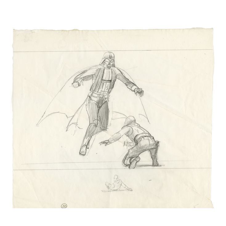 Lot # 412: STAR WARS: THE EMPIRE STRIKES BACK (1980) - Hand-Drawn Ralph ...