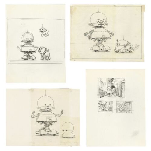 420. Set of Four Hand-Drawn Ralph McQuarrie Sparky and Speedo Thumbnail Sketches and Drawings for Production Painting ### STAR WARS: PANASONIC COMMERCIAL (1988)