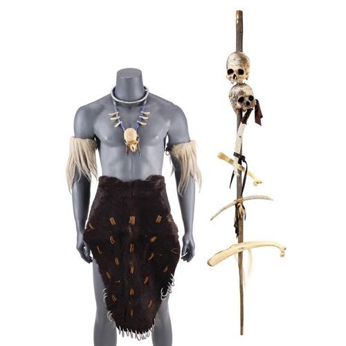 494. Screen-Matched Wachootoo Shaman's (Danny Daniels) Costume with Wachati Tribesman Staff ### ACE VENTURA: WHEN NATURE CALLS (1995)
