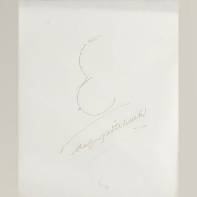 498. Framed Alfred Hitchcock's Autograph and Signature Caricature ### ALFRED HITCHCOCK