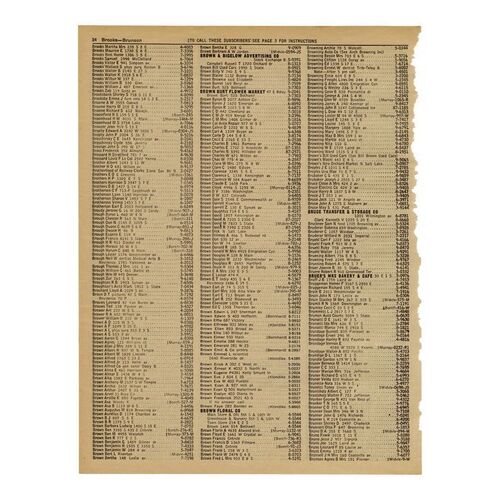 537. Loose Phone Book Page with Dr. Emmett Brown's (Christopher Lloyd) Information ### BACK TO THE FUTURE (1985)