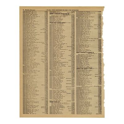 537. Loose Phone Book Page with Dr. Emmett Brown's (Christopher Lloyd) Information ### BACK TO THE FUTURE (1985)