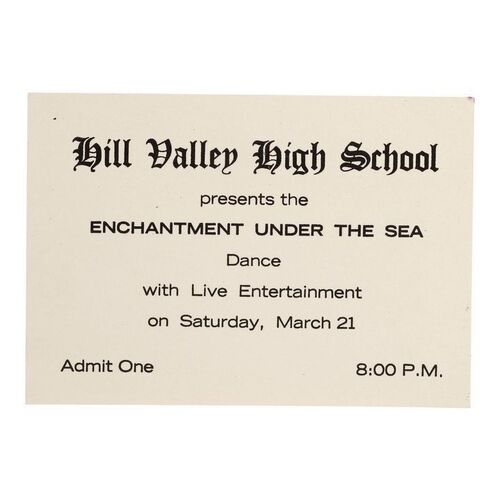 538. Production-Made Enchantment Under the Sea Dance Ticket ### BACK TO THE FUTURE (1985)