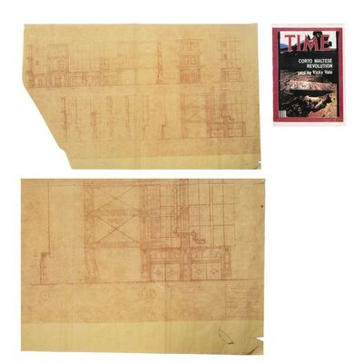 561. Production-Made Vicki Vale (Kim Basinger) Distressed "Corto Maltese Revolution" Time Magazine Cover with Printed Gotham City Blueprint ### BATMAN (1989)