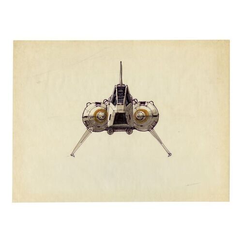590. Hand-Drawn Ralph McQuarrie Colonial Viper Front View Concept Illustration ### BATTLESTAR GALACTICA (1978-1979)