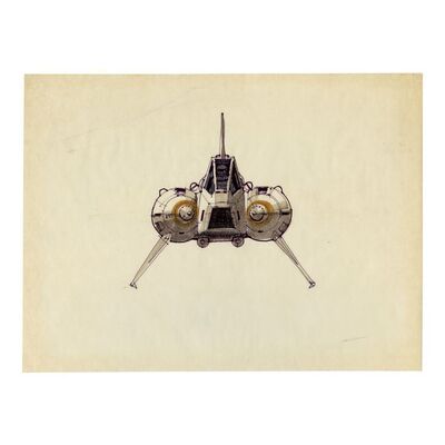 590. Hand-Drawn Ralph McQuarrie Colonial Viper Front View Concept Illustration ### BATTLESTAR GALACTICA (1978-1979)