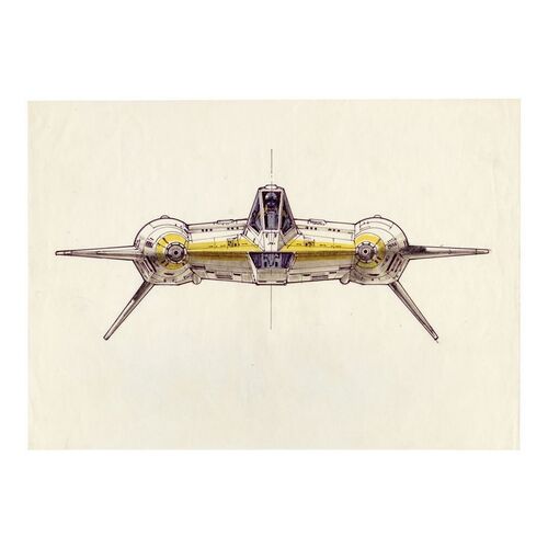 597. Hand-Drawn Ralph McQuarrie Colonial Viper/Thunderfighter Concept Illustration ### BATTLESTAR GALACTICA (T.V. SERIES, 1978 - 1979)/BUCK ROGERS IN THE 25TH CENTURY (T.V. SERIES, 1979 - 1981)