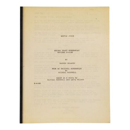 607. Bound Second Draft Script ### BEETLEJUICE (1988)