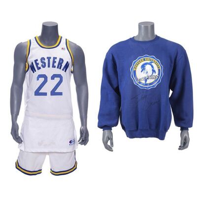 650. Butch McRae's (Anfernee Hardaway) Western University Dolphins Uniform with Shaquille O'Neal-Autographed Sweatshirt ### BLUE CHIPS (1994)