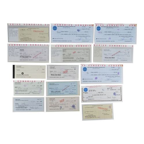 684. Set of Frank Abagnale, Jr.'s (Leonardo DiCaprio) Forged Checks, Checkbook, and Pan Am Envelope ### CATCH ME IF YOU CAN (2002)