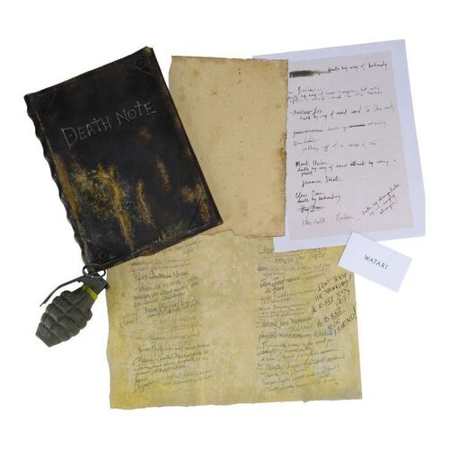 740. Death Note Cover, Business Card, Papers, and Grenade ### DEATH NOTE (2017)