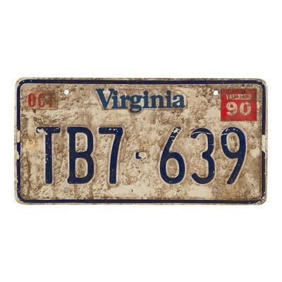 747. John McClane's (Bruce Willis) Distressed Towed Car License Plate ### DIE HARD 2 (1990)