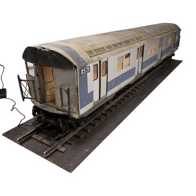 794. Oversized Light-Up Subway Car Crash-Sequence Model Miniature ### END OF DAYS (1999)