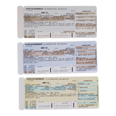 818. Set of Three Production-Made Tyler Durden (Brad Pitt) Boarding Passes ### FIGHT CLUB (1999)
