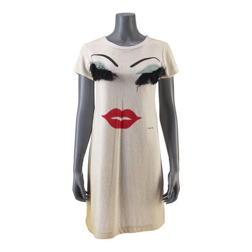 821. Tyler Durden's (Brad Pitt) Production-Made Eyelashes Shirt ### FIGHT CLUB (1999)