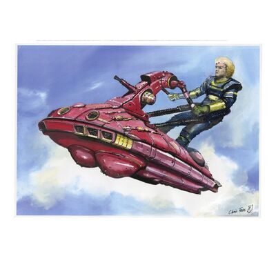 831. Hand-Painted Chris Foss Rocket Cycle Concept Artwork ### FLASH GORDON (1980)