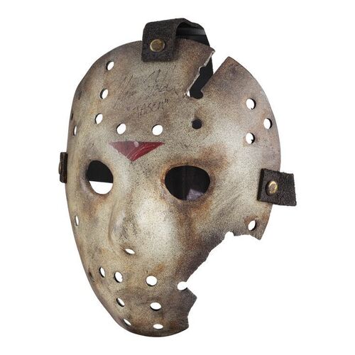 857. Kane Hodder-Autographed Promotional Jason Voorhees Hockey Mask ### FRIDAY THE 13TH PART VII: THE NEW BLOOD (1988)