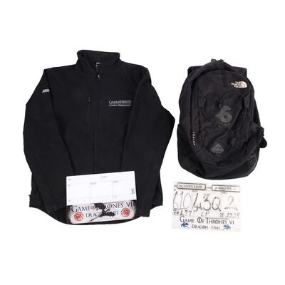 875. Season 6 Clapperboard Slates, Crew Jacket, and Bag ### GAME OF THRONES (T.V. SERIES, 2011-2019)