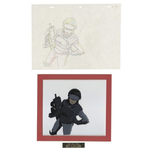 879. Hand-Painted Major Motoko Kusanagi (Atsuko Tanaka/Mimi Woods) Animation Cel and Hand-Drawn Sketch ### GHOST IN THE SHELL (1995)