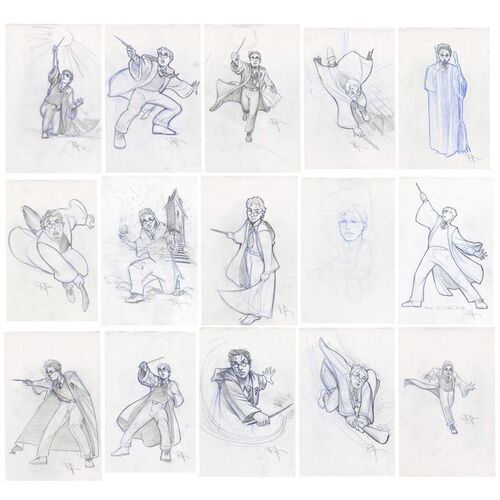 941. Set of 14 Hand-Drawn Doug Brode Harry Potter Poses Licensing Concept Illustrations ### HARRY POTTER AND THE PRISONER OF AZKABAN (2004)
