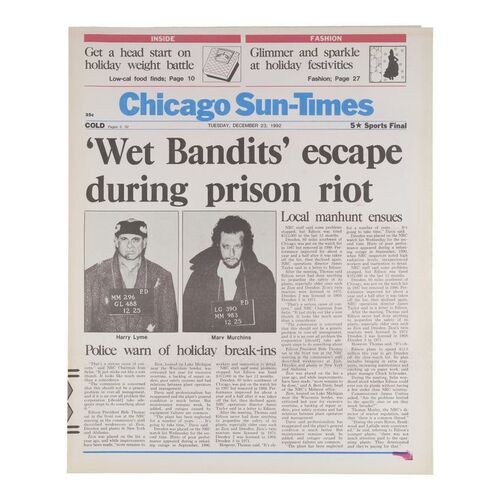 965. "Wet Bandits" Chicago Sun-Times Newspaper Cover ### HOME ALONE 2: LOST IN NEW YORK (1992)