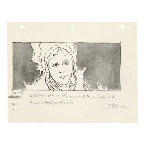 989. Printed Marion Ravenwood VFX Storyboard with George Lucas' Handwritten Annotations ### INDIANA JONES AND THE RAIDERS OF THE LOST ARK (1981)