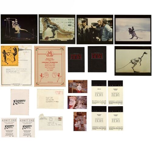 991. Collection of Industrial Light & Magic (ILM) Behind-the-Scenes Photographs and Crew Invitations ### RAIDERS OF THE LOST ARK (1981)/STAR WARS: RETURN OF THE JEDI (1983)