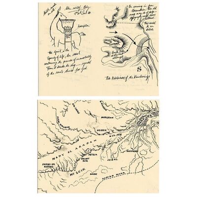 1001. Pair of Production-Made "Maps" Grail Diary Pages ### INDIANA JONES AND THE LAST CRUSADE (1989)